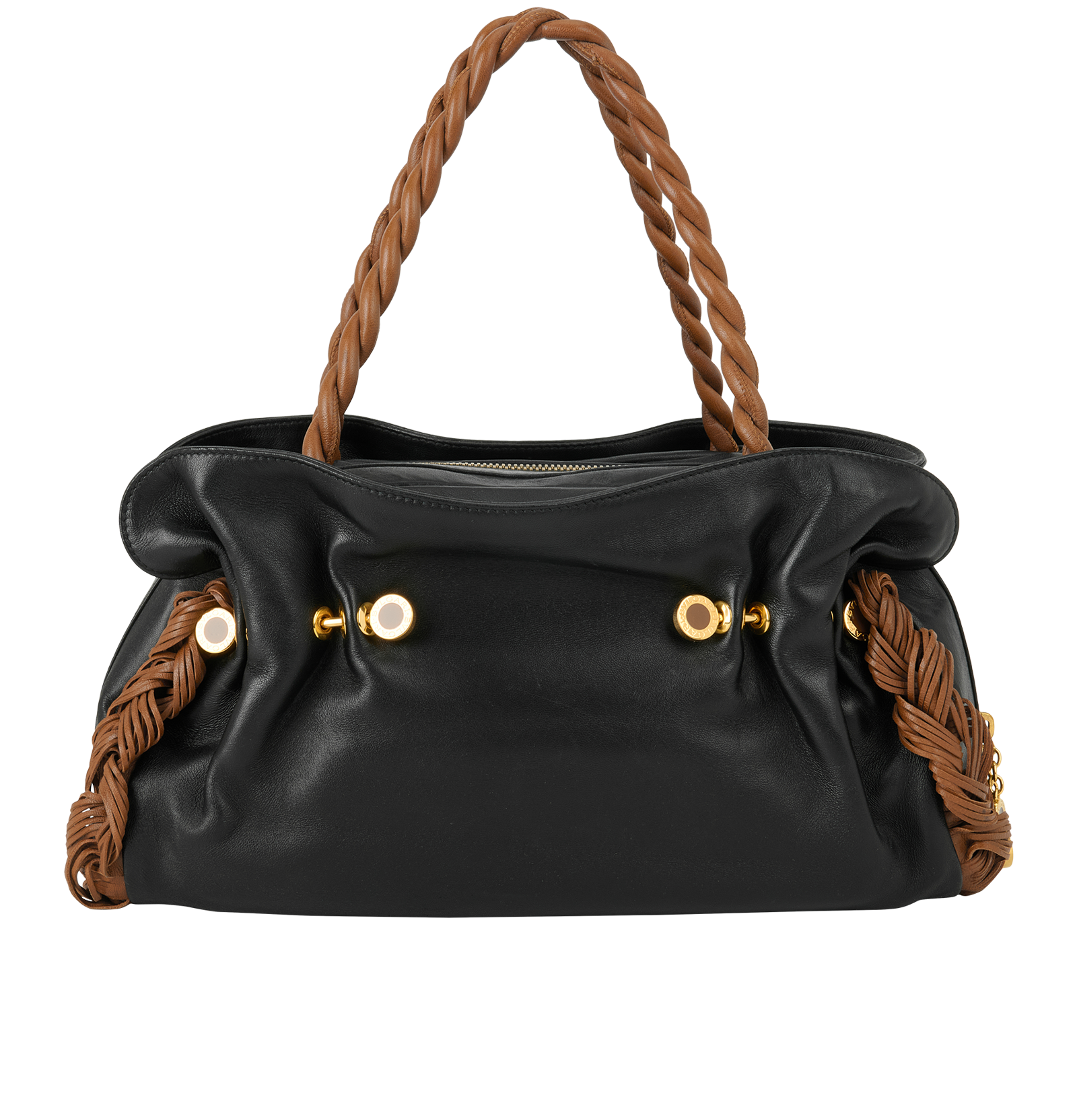 Twistino Tina Handbag, &pound;450, Handbags, Black/Brown, Leather, Back view